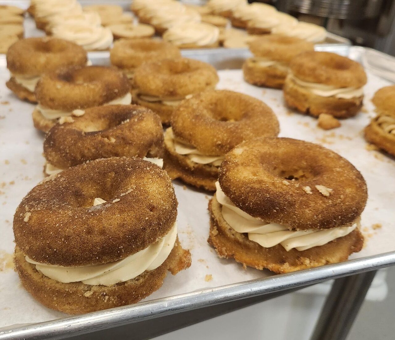 Keto GlutenFree Caramel Apple Cider Donut Sandwiches (4) KETO 1620